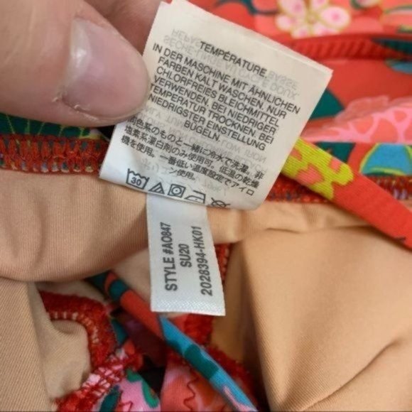 J CREW BANDEAU RING REMOVABLE STRAP ONE PIECE HIGH CUT BRIGHT FLORAL SWIMSUIT 8 - Picture 11 of 11